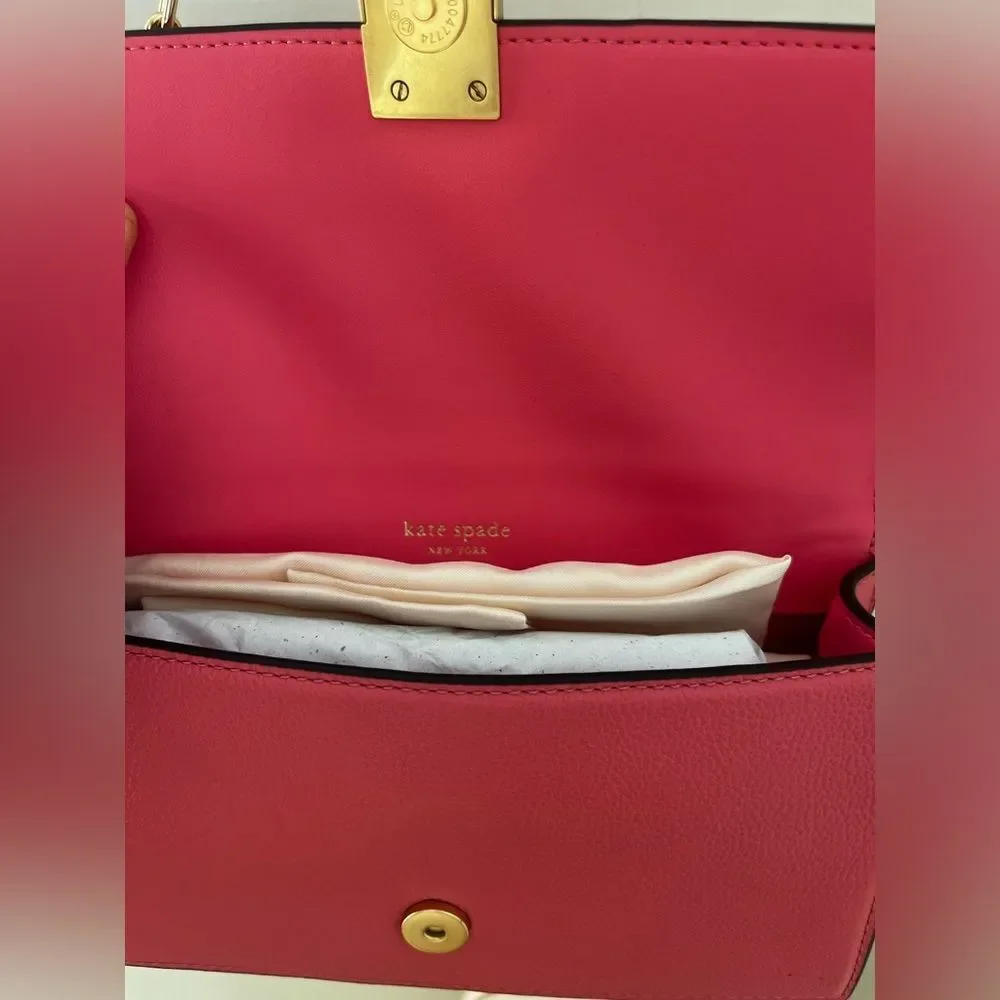 Kate Spade ♠️ Pink Leather Crossbody Bag; New with dust bag! PERFECT CONDITION!